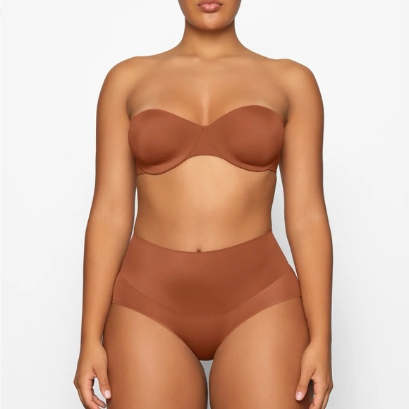 NWT Skims Womens Panties High-Waisted Smoothing Brief Seamless Bronze Size S - Picture 4 of 4
